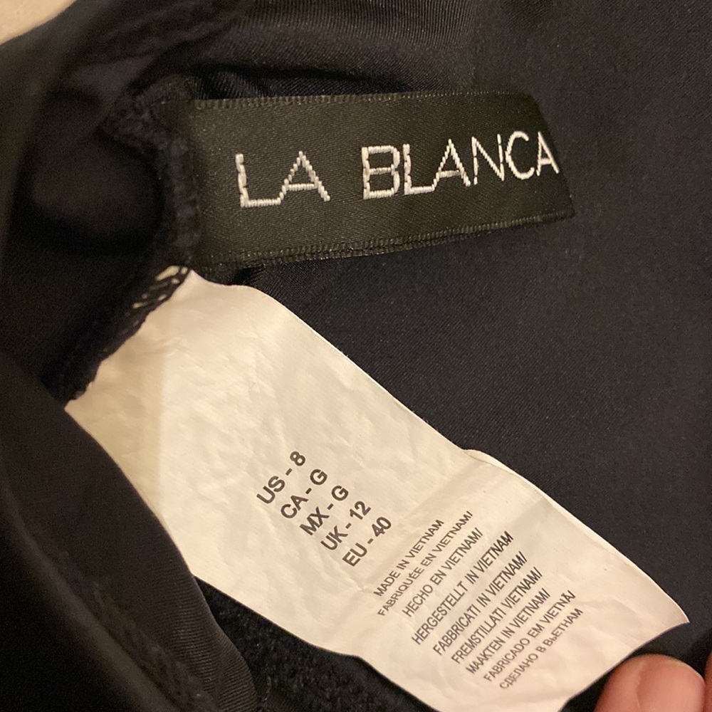 La Blanca Elegant Black One Piece Swimwear. Size 8 - Picture 4 of 7